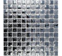 Mosaïque - MOSANI - Lustre Noir - Verre Translucide - 298x298 mm - Effet Brillant