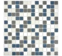 Mosaïque - MOSANI - MOS210-P001625 - Verre Blanc Gris Métallisé - 30x30 cm - 0,09 m²