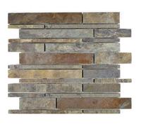 Mosaïque - MOSANI - MOS34-2525 - Pierre Naturelle - Couleur Rouille - Rectangulaire