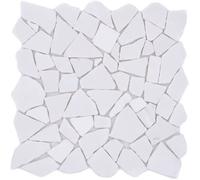 Mosaïque - MOSANI - MOS44-0102 - Marbre Naturel - Blanc - Résistant au Gel