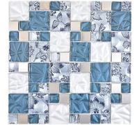 Mosaïque - MOSANI - MOS88-0402 - Mélange Gris/Bleu - 30x30 cm - Intérieur