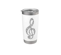 Mosaïque motif e sol pour amoureux de la musique Gobelet isotherme en acier inoxydable double paroi