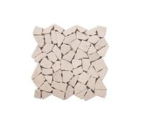 Vente-unique - Mosaïque sol et mur en marbre créme - pack de 1m² (11 dalles de 30x30 cm) - POESY