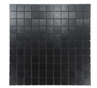 Mosaïques adhésives, métal, 6 panneaux, noir, 30x30 cm