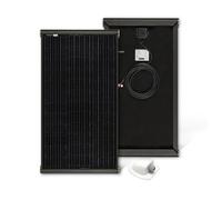 MOSCATELLI Panneau solaire pour camping-car 100W Black Boost monocristallin PERC - Kit panneau solaire camping car avec support en aluminium noir pour fixation au toit - sans régulateur
