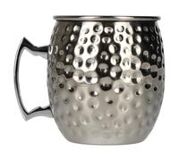 Moscow Mule Becher Edelstahl Look glänzend gehammert 0,55l