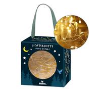 moses. Basically it´s magic Guirlande lumineuse Moon & Stars avec 100 LED blanc chaud et petites lunes et étoiles dorées Lumière d'ambiance LED avec fonction minuterie pour des moments magiques