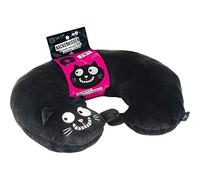 moses. Ed, The Cat Nackenkissen | 2-in-1 Nackenhörnchen und Kopfkissen für Reisen in Katzen-Form Oreiller de Voyage, 28 cm, Noir (Schwarz)