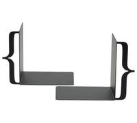 Moses. libri_x Lot de 2 Serre-Livres en métal Solide, Design Moderne, décoratif, Coffret Cadeau pour étagère, Bureau et Salon, Noir