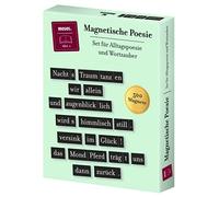 moses. libri_x Lot de 500 aimants de poésie magnétique pour tableau magnétique, tableau mémo ou réfrigérateur