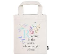 Moses. libri_x Sac à livres en tissu 100% coton pour livres, motif floral, env. 20 x 24 cm, protection de livre pour voyage, idée cadeau pour les lecteurs