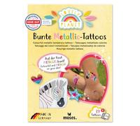 moses. Lovely Planet Lot de 39 tatouages métalliques colorés pour enfants avec motifs arc-en-ciel, testés dermatest, fabriqués en Allemagne