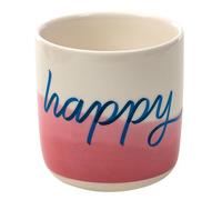 moses. Mug Happy - Tasse à café moderne sans anse - En céramique avec impression à l'intérieur et à l'extérieur - Motif dégradé de couleurs - Passe au lave-vaisselle et au micro-ondes - 300 ml
