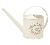 Moses. Petit arrosoir pour Le Jardin, Douche Florale décorative d'une capacité de 1,2 l, théière crème Blanc cassé avec Jolie Inscription « Flower Shower » dans Le Design Feuille et Fleur