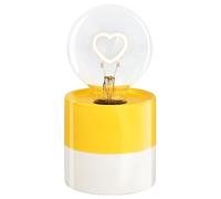 moses. Smile Lampe décorative LED en forme de cœur - Lampe de table à piles avec lumière LED - Éclairage décoratif pour toute la maison, mariages ou célébrations - Jaune