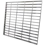 MOSINSBO Grille Drainage Acier Galvanisé pour Caniveau Allée 457 x 457 mm | Grille de drainage robuste B125 pour extérieur, garage et cour, acier galvanisé à chaud antirouille, carré, rectangle