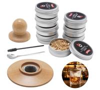 MospdyGear Kit fumoir à cocktail avec 1 fumeur et 8 variétés de copeaux de bois, kit complet pour fumage du whisky, des cocktails et plus encore, convient pour la Saint-Valentin et la fête des pères
