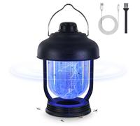 MOSSNDAR Lampe Anti Moustique Camping,2 en 1 Tué Mouche Électrique Batterie USB Rechargeable,Portable Étanche Piege a Moustique Extérieur,Destructeur d'insectes,Lampe Anti Insecte pour Jardin Tentes