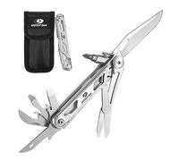 Mossy Oak Couteau Multifonction de Poche 12 en 1 | Ciseaux, Tournevis, Couteau Suisse en Acier Inoxydable avec Etui, Parfait pour Extérieur, Camping, Randonnée, Réparation