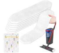 MOSTFUN Lot de 6 Housses de Rechange en Microfibre Compatibles Vileda H2Pro & O-Cedar, Lavables et Réutilisables, Serpillères pour Sols Durs, Sac à Linge Inclus