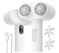 Mosthink Rasoir électrique 2 en 1 pour tissu, anti-peluches et brosse à peluches intégrée, grand extracteur de peluches pour vêtements, canapés, meubles (blanc, 2600 mAh)