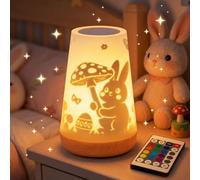 Mostof Veilleuse Lapin Mignon Enfant, LED 16 Couleurs Tactile Télécommande