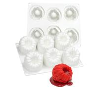 mostsom Moule à dessert en silicone, 6 cavités motif framboise moule à gâteau mousse au chocolat, moule de cuisson flexible pour bonbons, gelée, glaçons (B_ framboise)
