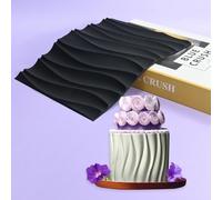 mostsom Moule en silicone dentelle pour fondant, tapis de gaufrage à motif vague et décoration - Moule flexible de qualité alimentaire pour gâteaux, chocolat, résine, savon, argile (D _ Wave)