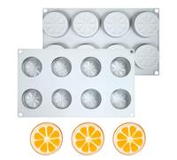 mostsom Moule en Silicone pour Demi-Mousse de Citron et Gâteau DIY Moules de Cuisson pour Pâtisserie, Pudding aux Truffes, Gelée, Gâteau au Fromage, Bonbons, Forme de Bougie, Moule à Savon (J_ Citron)