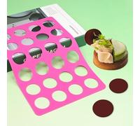 mostsom Moules à chocolat ronds en silicone Tapis à chocolat au fromage Tapis de décoration de gâteaux Ustensiles de cuisson, Tapis pochoir à biscuits, Moules chablon à chocolat, Outils et accessoires
