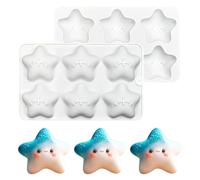 mostsom Moules à dessert mignons en forme d'étoile de dessin animé en mousse 3D Moule à gâteau en silicone Moule à muffin Ustensiles de cuisson pour décoration de gâteaux (M_ Étoile)