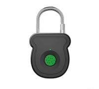 MoSundi Cadenas électronique portable intelligent à empreintes digitales, chargement USB, capacité de stockage de 20 utilisateurs pour bagages, sac à dos, armoire, bureau (noir)