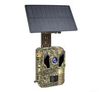 MoSundi Caméra extérieure sans fil 64MP pour montre Wildlife | Panneau solaire inclus, batterie de 5000 mAh, fonctionnement continu, pas de câblage nécessaire
