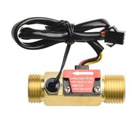 MoSundi Compteur de débitmètre numérique LCD, 1 à 25 L min pour capteur de jauge d'eau et de carburant, interface G1 2, affichage de la température de -99 à 999 degrés