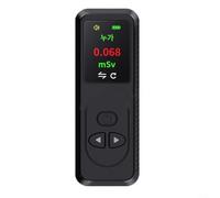 MoSundi Détecteur de rayonnement nu ire portable avec capteur de haute sensibilité, alarme sonore et visuelle pour affichage OLED, mesure du rayonnement ionisant pour compteur Geiger Noir (Blanc)