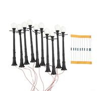 MoSundi Lampadaire d'extérieur à intensité variable IP44 avec base E27 et corps en aluminium et polycarbonate résistant aux intempéries Compatible LED 500 mm Noir