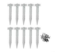 MoSundi Lot de 10/20 supports de traverses de chemin de fer, piquets robustes pour allée, jardin, parterres surélevés, construction, boîte de plantation, mur de soutènement d'extérieur (10 pièces)