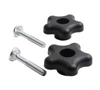 MoSundi Lot de 2 boutons de poignée et boulons à vis compatibles avec tondeuses 106-4161 92-2260, modèles 38581 38582 38583 38584 38587 38535 Series, plastique pour pièce de rechange