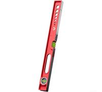 MoSundi Outil de niveau en aluminium massif avec aimant puissant - Appareil de mesure verticale horizontale de précision pour carrelage, plomberie et encadrement - Barre rouge de 30 cm (500 mm)