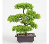 MoSundi Plantes artificielles en pin, bonsaï, petit arbre, plantes artificielles en pot pour décoration de maison, hôtel, jardin, décoration de Noël