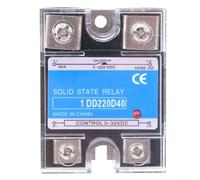 MoSundi Relais statique DC 40 A, entrée 3 32 VDC sortie 5 220 VDC, compact pour ssr avec dissipateur thermique en aluminium et indicateur LED pour une installation facile