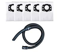 MoSundi Sac à poussière pour Karcher NT20 30 WD1 WD2 WD3 WD4 WD5 WD6 Tuyau Extra Long de 25 m avec Deux Manchettes pivotantes, Comprend 5 Sacs
