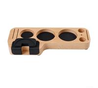 MoSundi Station de tassage en bois pour expresso pour porte-filtre de 54 mm - Support pour tamper le café avec distributeur pour emplacements à outils - Boîte de rangement en bois de hêtre pour