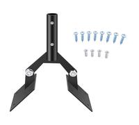 MoSundi Support de montage de toit pour girouette et antenne, construction en acier épais avec finition résistante à la rouille, angle réglable pour poteau de 7,6 à 10,2 cm, noir