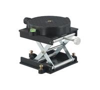 MoSundi Table élévatrice de rotation réglable en hauteur - Support de gravure en alliage d'aluminium haute dureté - Plate-forme de levage stable avec niveau Bubble Lab pour noir