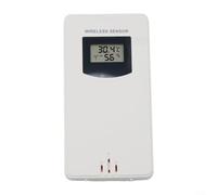 MoSundi Transmetteur de température et d'humidité sans fil, signal RF 433,92 MHz, portée de transmission de 60 m, support mural et support de table (blanc)