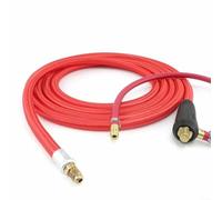 MoSundi Tuyau de soudage TIG refroidi par air avec structure intégrée souple et flexible, connecteur rapide à gaz de 8 mm, connecteur d'alimentation DIN DKJ10-25