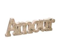 Atmosphera Créateur d'intérieur - Mot à Poser Déco en Bois "Amour" 30cm Beige G
