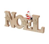 Mot Noël en Bois avec Un Père Noël L 30 cm - Feeric Christmas