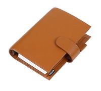 Moterm Agenda personnel de luxe à anneaux - Organiseur de classeur en cuir véritable (anneau de 30 mm, galet orange brûlé)